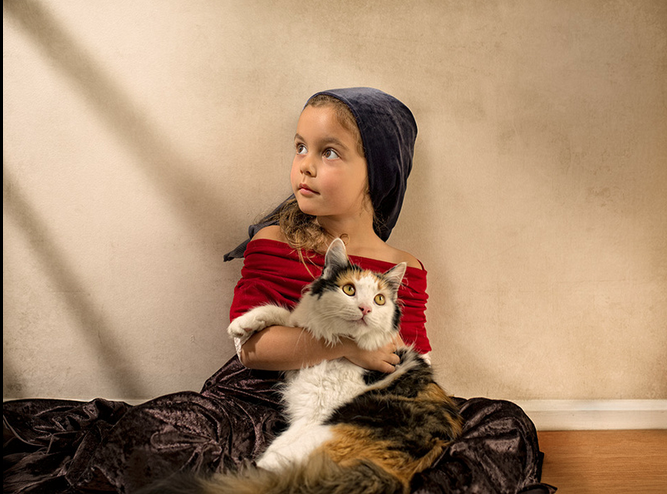 Även familjens katt fick vara med i ett av Bill Gekas fotografier (Foto: Bill Gekas). Även familjens katt fick vara med i ett av Bill Gekas fotografier (Foto: Bill Gekas).
