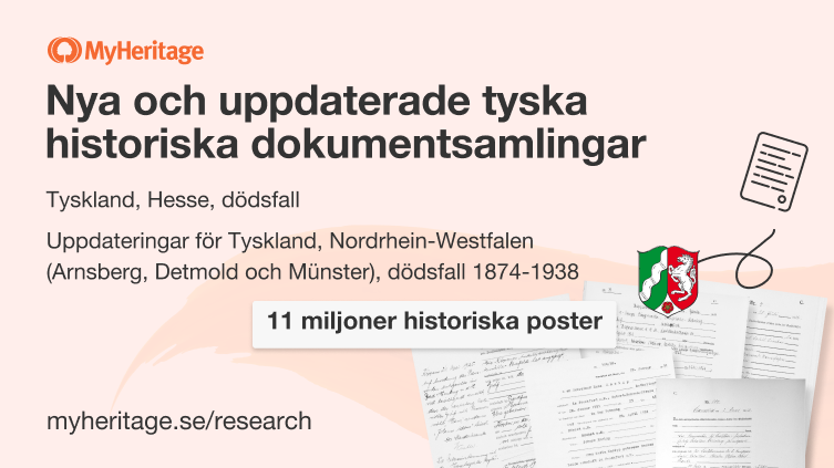 MyHeritage publicerar 11 miljoner historiska poster från Tyskland