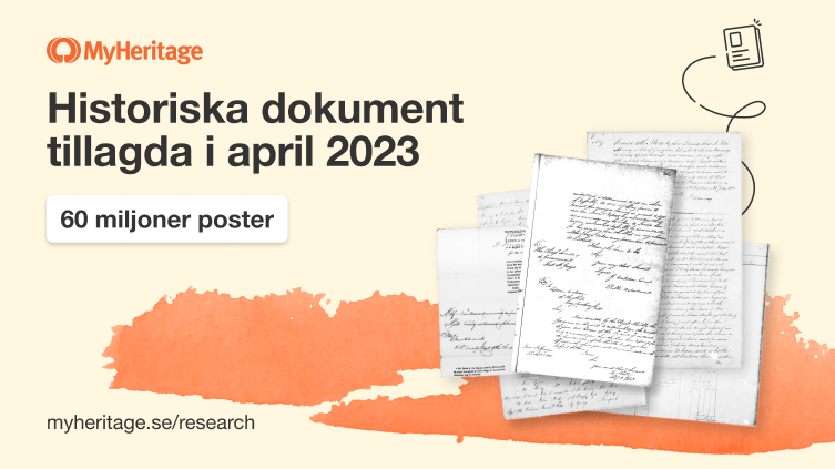 MyHeritage lägger till 20 historiska dokumentsamlingar i april 2023