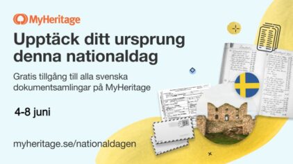 Njut av denna nationaldag med gratis svenska dokument på MyHeritage!