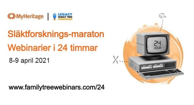 Kom och delta i det andra årliga 24-timmars maraton för släktforskningswebinarier