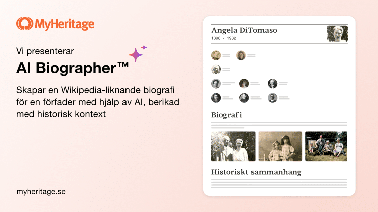 Vi introducerar AI Biographer™: Skapa en Wikipedia-liknande biografi för dina förfäder med hjälp av AI, kompletterad med ett historiskt sammanhang