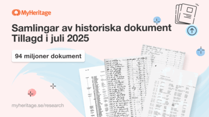MyHeritage lägger till 94 miljoner historiska dokument i juli 2025