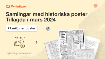 MyHeritage la till 71 miljoner historiska dokument i mars 2024
