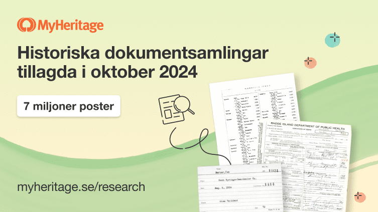 MyHeritage lägger till 7 miljoner historiska dokument i oktober 2024