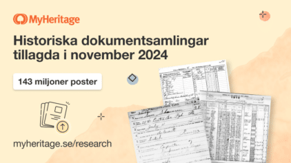 MyHeritage lägger till 143 miljoner historiska poster i november 2024