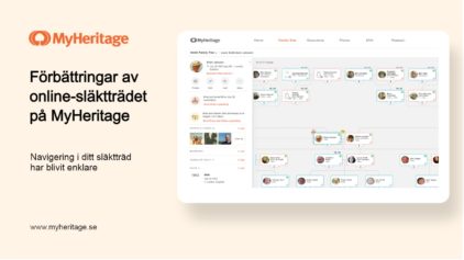 Förbättringar av online-släktträdet på MyHeritage