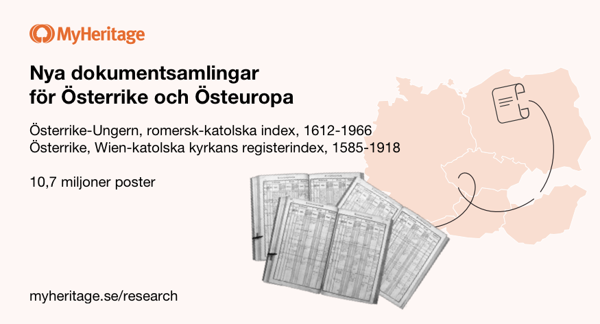 MyHeritage släpper två dokumentsamlingar från Österrike och Östeuropa