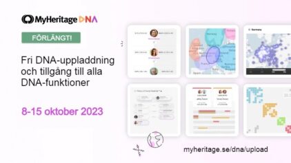 Erbjudandet förlängt: Ladda upp ditt DNA-data till MyHeritage och njut av gratis tillgång till alla DNA-funktioner