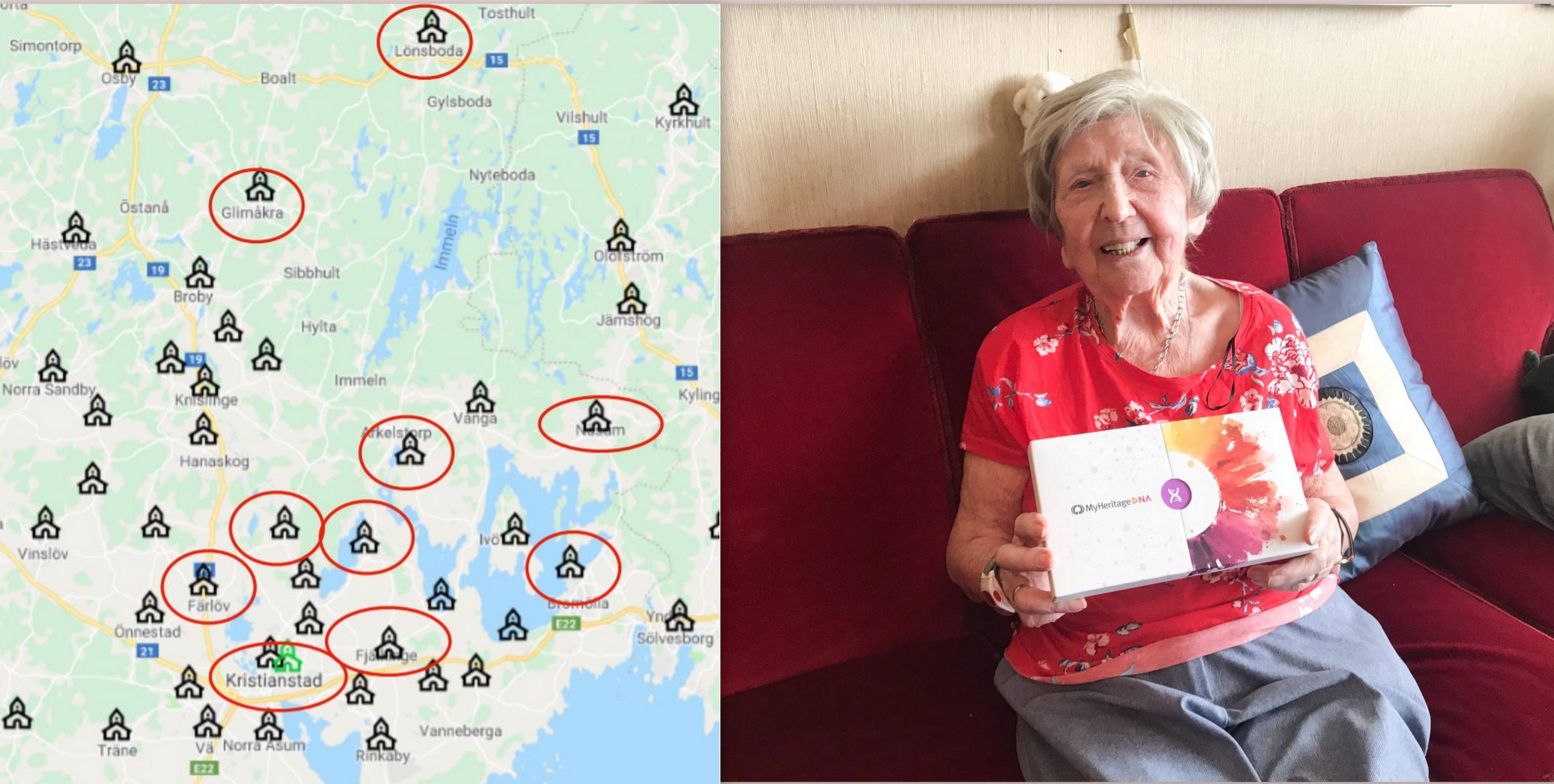 Dagny Carlsson 107, världens äldsta bloggare, upptäcker sin släkts historia genom MyHeritage