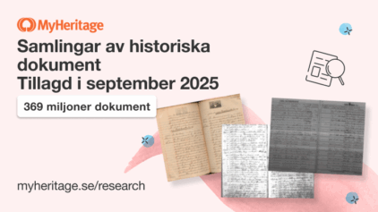 MyHeritage lägger till 369 miljoner historiska dokument i september 2025