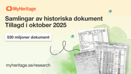 MyHeritage lägger till 530 miljoner historiska dokument i oktober 2025
