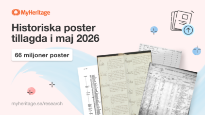 MyHeritage lägger till 66 miljoner historiska poster i maj 2026
