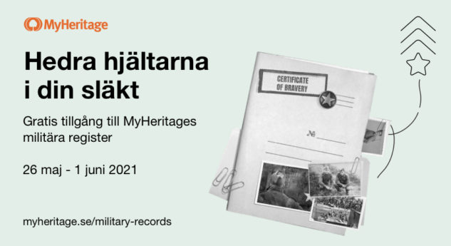Gratis tillgång till militära dokument på MyHeritage