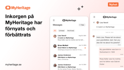 MyHeritage-inkorgen får ett nytt fräscht utseende