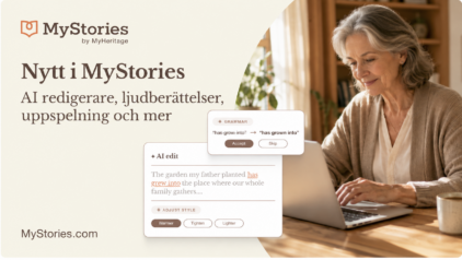 Nytt i MyStories: AI-redigering, lyssna på inspelade berättelser och mycket mer