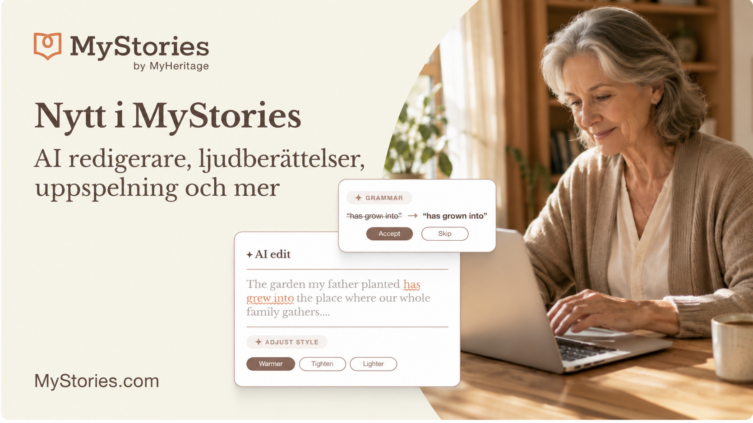 Nytt i MyStories: AI-redigering, lyssna på inspelade berättelser och mycket mer