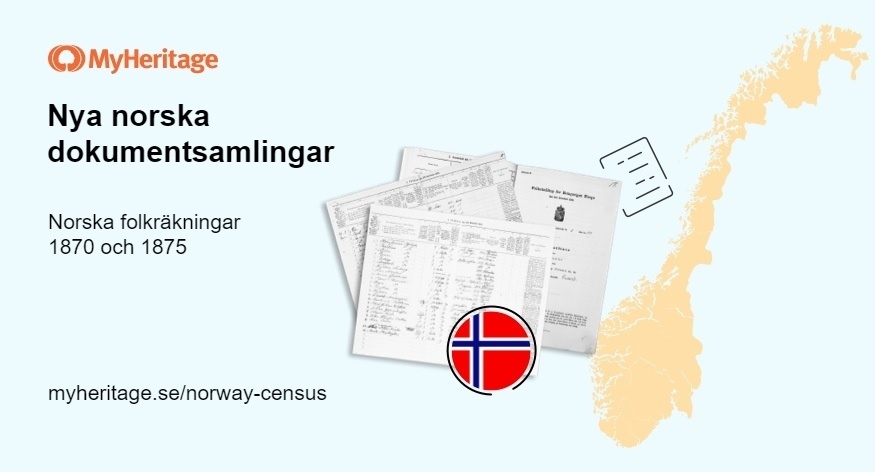 MyHeritage släpper två norska folkräkningssamlingar