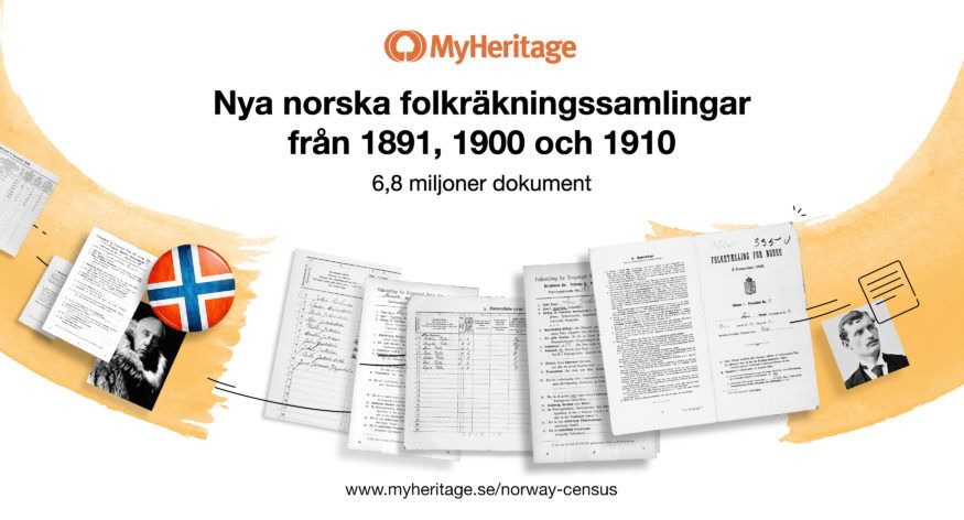 Nya folkräkningsregister från Norge tillagda