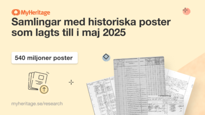 MyHeritage lägger till 540 miljoner historiska poster i maj 2025