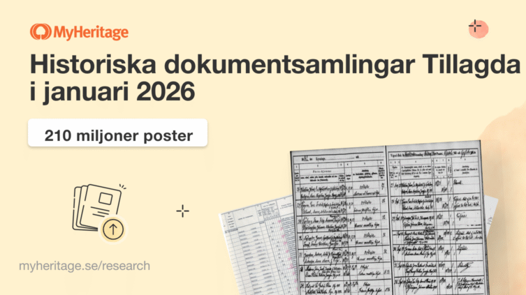 MyHeritage lägger till 210 miljoner historiska poster i januari 2026