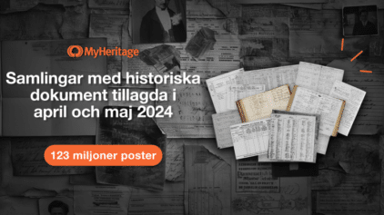 MyHeritage lägger till 123 miljoner historiska poster i april och maj 2024