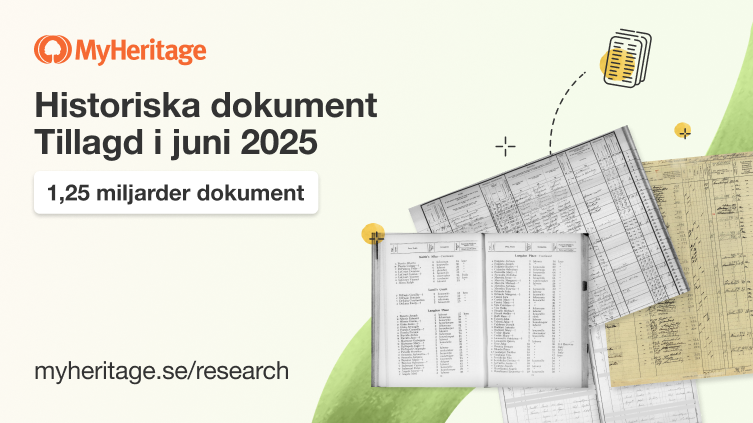 MyHeritage lägger till 1,25 miljarder historiska dokument i juni 2025
