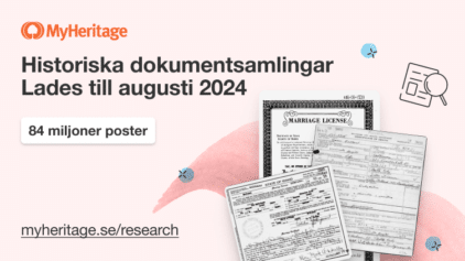 MyHeritage lägger till 84 miljoner historiska dokument i augusti 2024