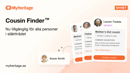 Cousin Finder™: Nu tillgänglig för alla personer i släktträdet