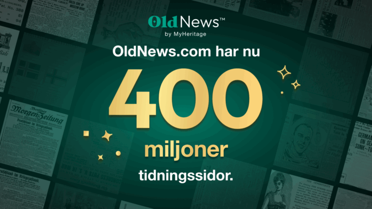 OldNews.com har nått 400 miljoner historiska tidningssidor