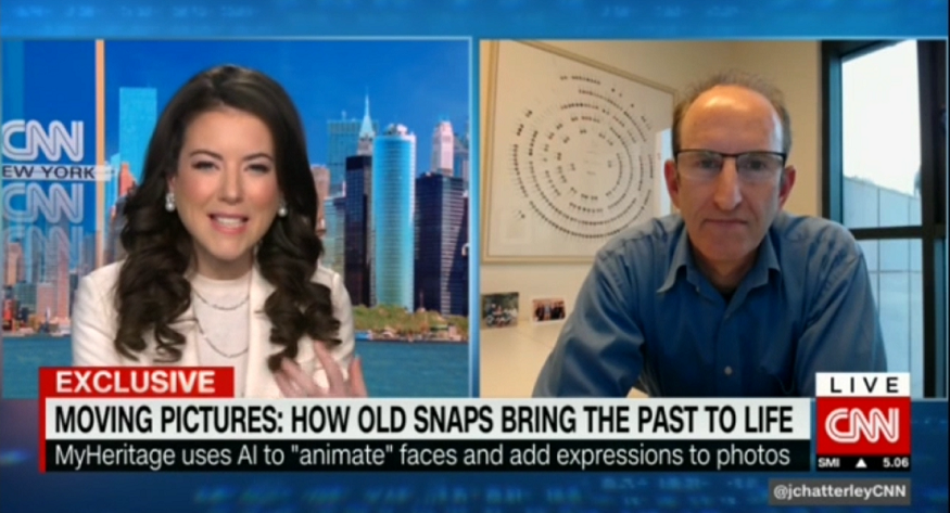 CNN intervjuar MyHeritages VD Gilad Japhet om Deep Nostalgia™