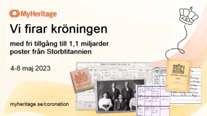 Vi firar kröningen: Fri tillgång till 1,1 miljarder brittiska poster på MyHeritage