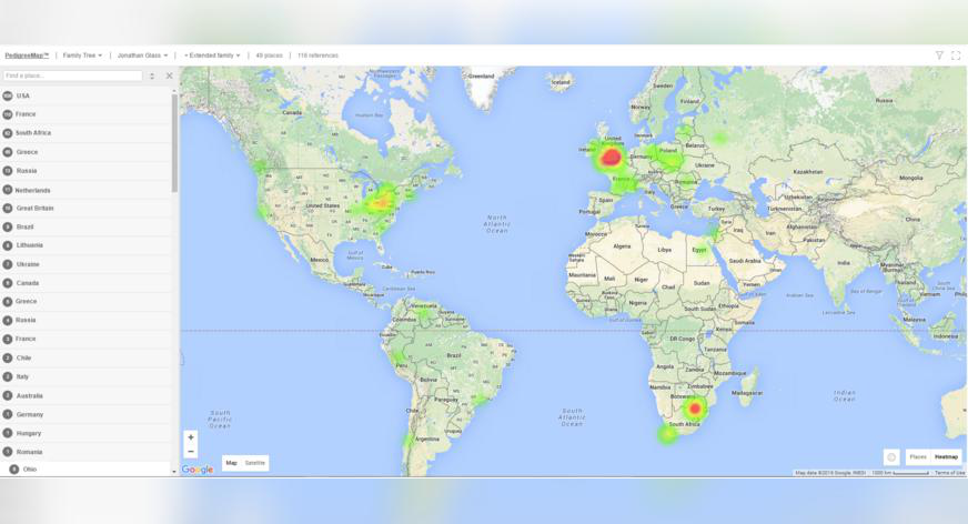 Nyhet: FamilyMap – En interaktiv karta av din släkthistoria