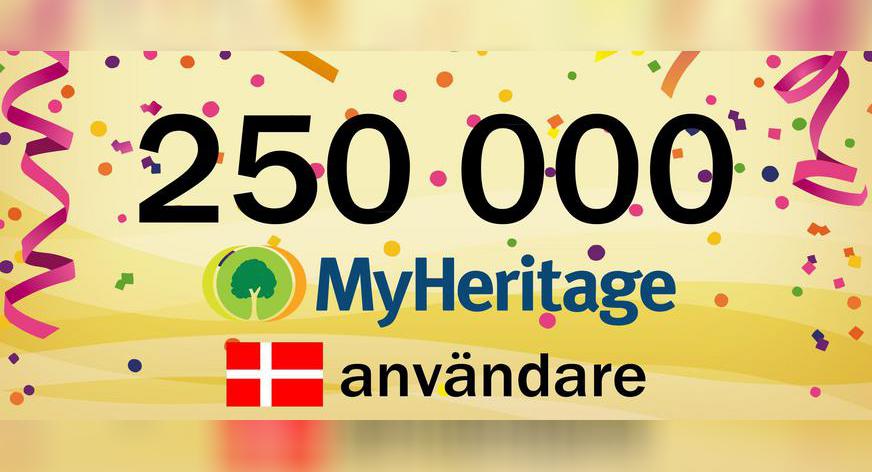 MyHeritage når 250 000 användare i Danmark
