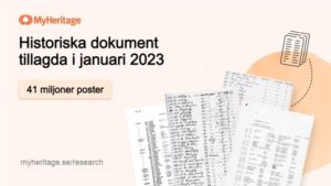 MyHeritage lägger till 41 miljoner historiska poster i januari 2023