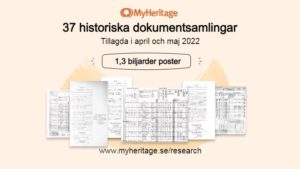 Historiska dokumentsamlingar tillagda i april och maj 2022