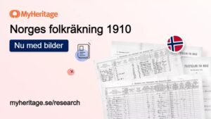 MyHeritage lägger till bilder av hög kvalitet till Norges folkräkningssamling för 1910