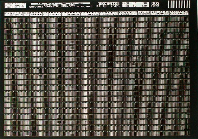 En mikrofiche - inte en helt ovanlig företeelse innan datorn hade sitt stora genombrott CC BY-SA 2.5 Ianare 