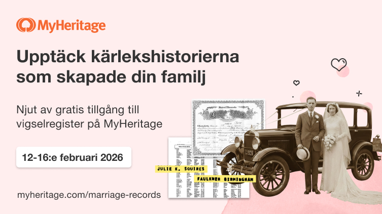 Upptäck kärlekshistorierna i din släkt denna alla hjärtans dag