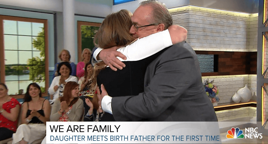 En känslomässig återförening mellan far och dotter på Today Show